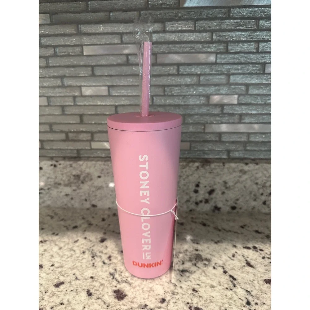 Dunkin' x Stoney Clover Lane collaboration Pink stainless steel tumbler New